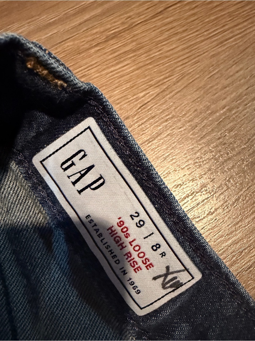 GAP ‘90s Loose High Rise Jeans DenimDark Wash Blue Indigo Women’s SZ 8 - Picture 6 of 11
